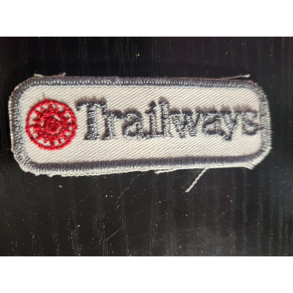 Trailways Patch Embroidered Logo Sew-On Transportation Travel Bus Memorabilia